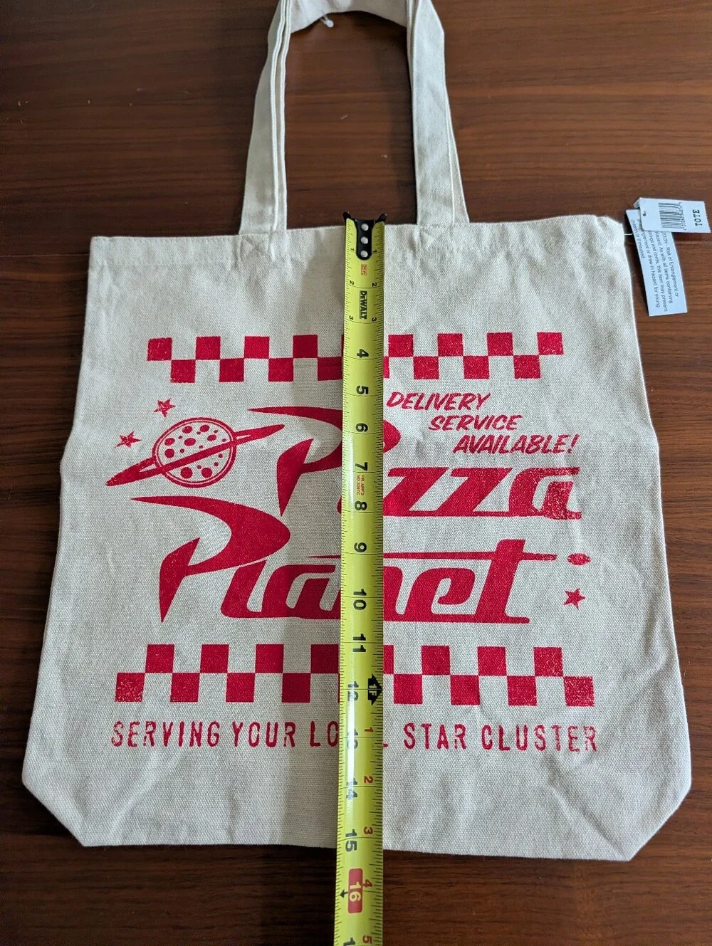 2026 Disney Parks Pizza Planet Bag Canvas Tote New Toy Story